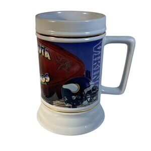 Minnesota Vikings Beer Stein Mug NFL Ceramic 1998 Collectible 6.25" Thialand